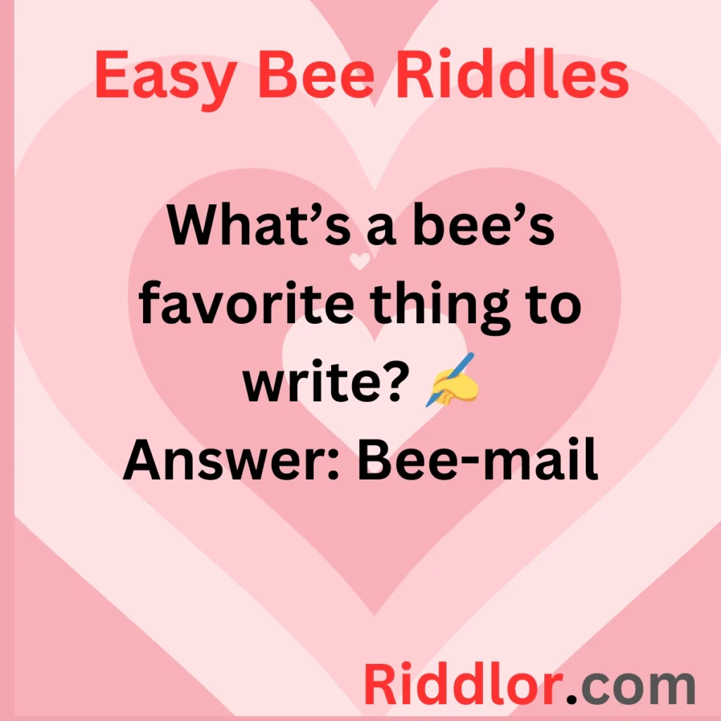 Easy Bee Riddles for Kids