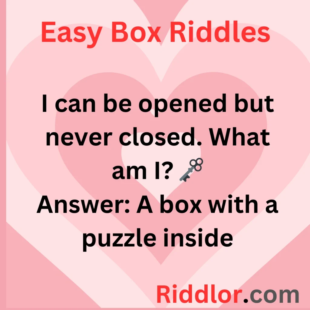 Easy Box Riddles for Kids