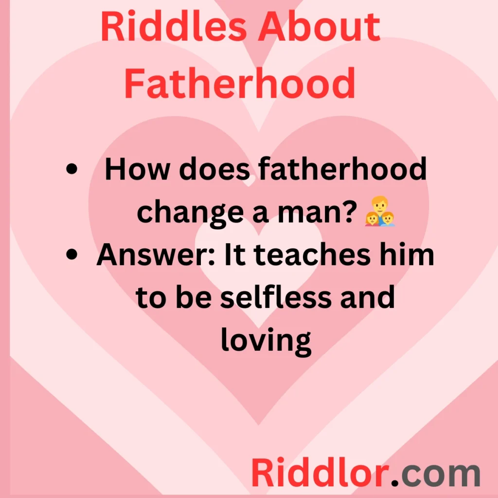 Riddles About Fatherhood