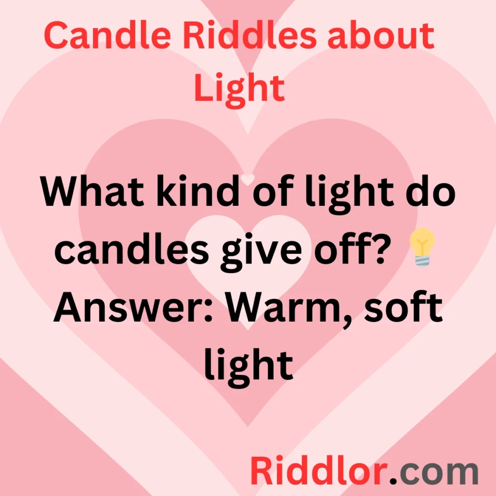 Candle Riddles about Light