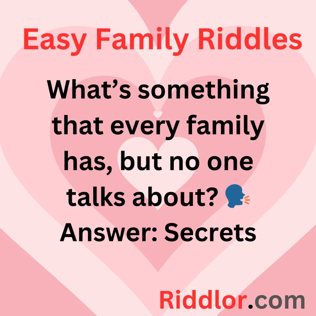 Easy Family Riddles for Kids