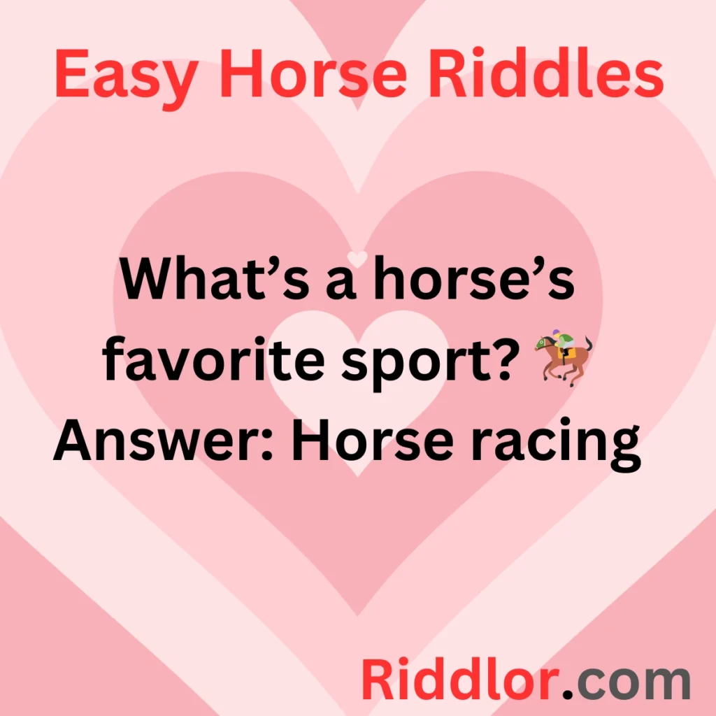 Easy Horse Riddles for Kids
