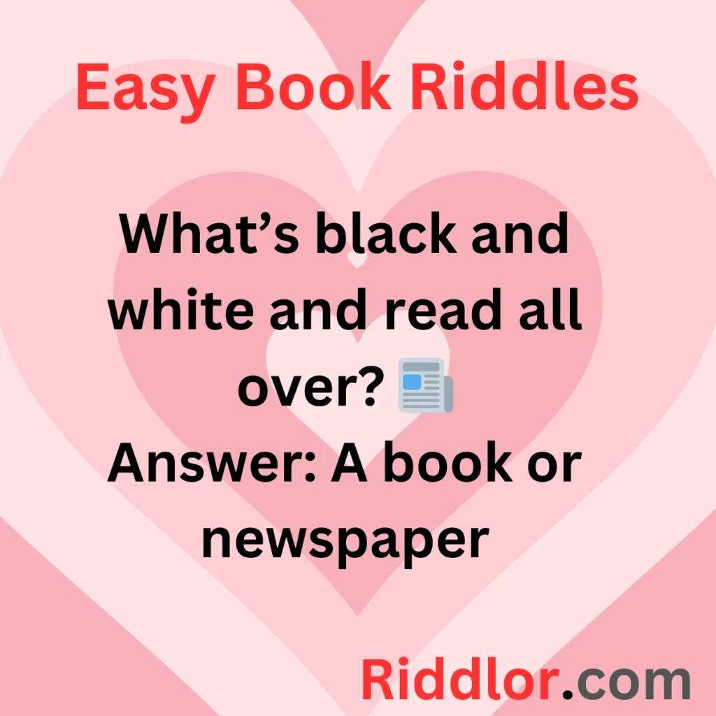 Easy Book Riddles for Kids