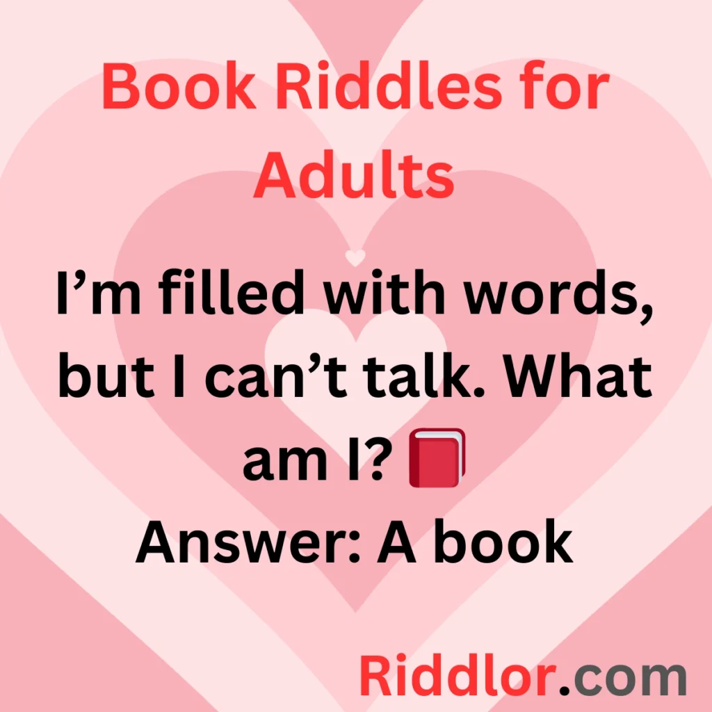 Book Riddles for Adults
