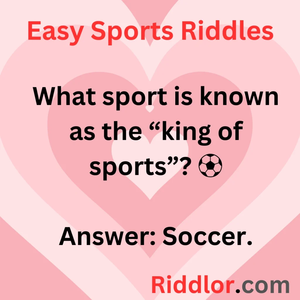 Easy Sports Riddles for Kids