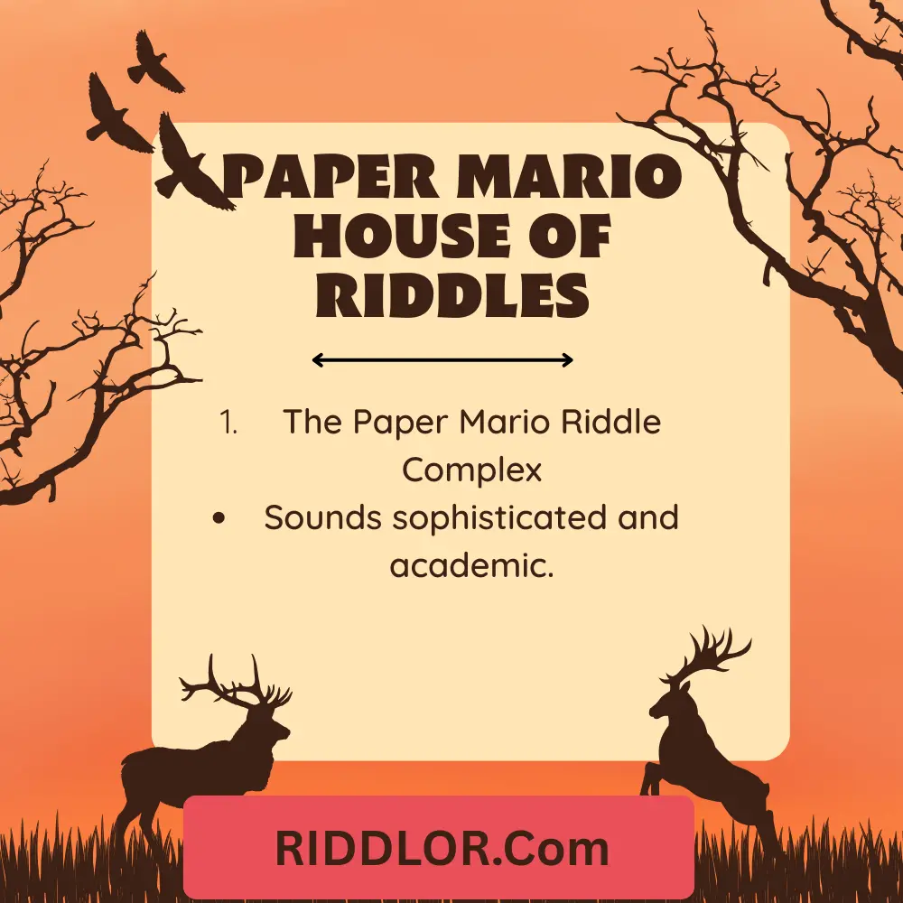 Paper Mario House of Riddles